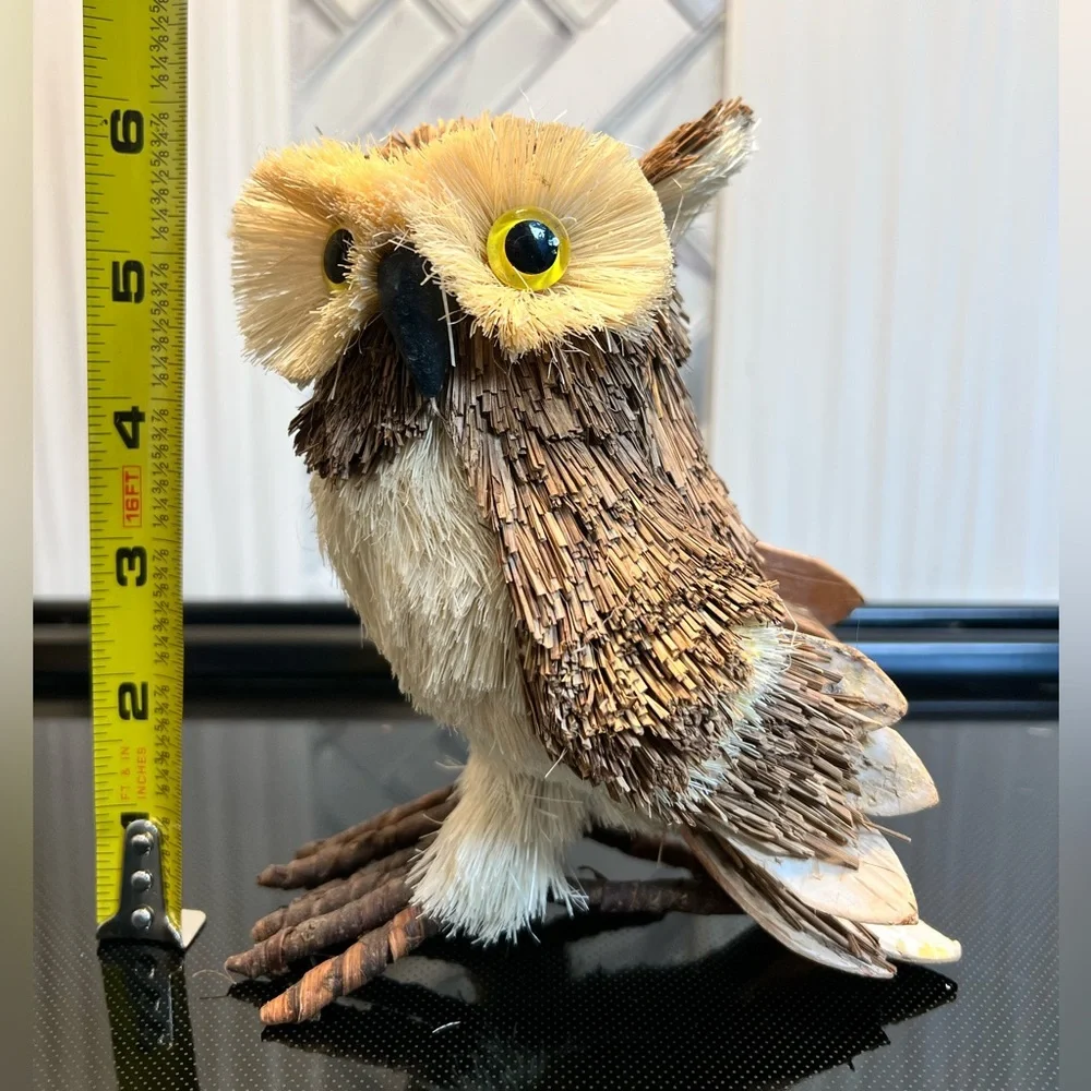 Hand Crafted Wooden Owls decor bundle